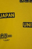 Дитячий бавовняний лонгслів United Colors of Benetton колір зелений з принтом (2538303)