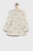Дитячий бавовняний лонгслів United Colors of Benetton колір бежевий візерунок