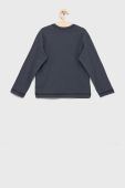 Дитячий бавовняний лонгслів United Colors of Benetton колір сірий однотонний (2713444)