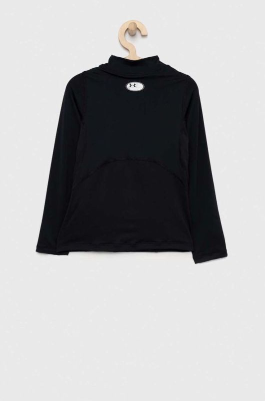 Дитячий лонгслів Under Armour колір чорний однотонний (2668913) фото 2