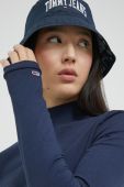 Лонгслів Tommy Jeans жіночий колір синій півгольф