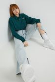 Бавовняна кофта Reebok Classic жіноча колір зелений однотонна