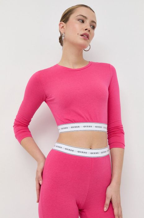 Лонгслів Guess жіночий колір рожевий (2774741)
