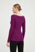 Лонгслів Guess жіночий колір фіолетовий