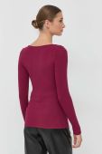 Лонгслів Guess жіночий колір бордовий