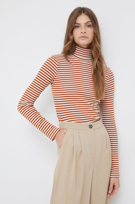 Лонгслів Pepe Jeans жіночий колір бежевий гольф