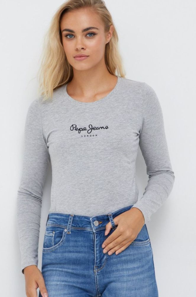 Лонгслів Pepe Jeans жіночий колір сірий (2514214) фото 4