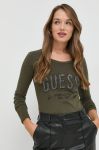 Бавовняний лонгслів Guess колір зелений (2754417)