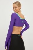 Лонгслів Puma X Dua Lipa жіночий колір фіолетовий