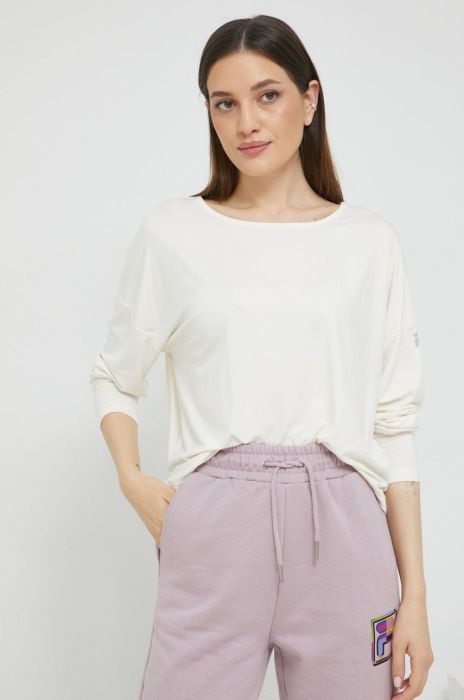 Лонгслів Fila жіночий колір бежевий