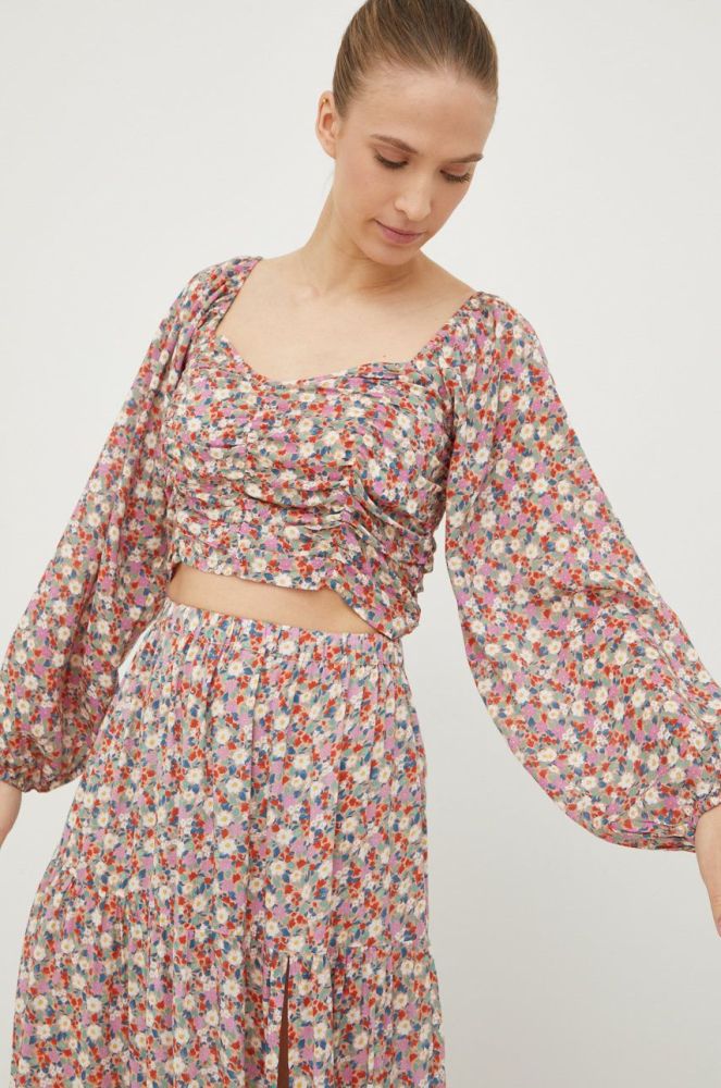 Блузка Billabong жіноча принт квіти колір барвистий