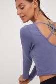 Лонгслів для йоги 4F колір фіолетовий