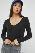 Лонгслів Tommy Jeans жіночий колір чорний (2592635)