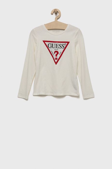 Дитячий лонгслів Guess колір білий (2603937)