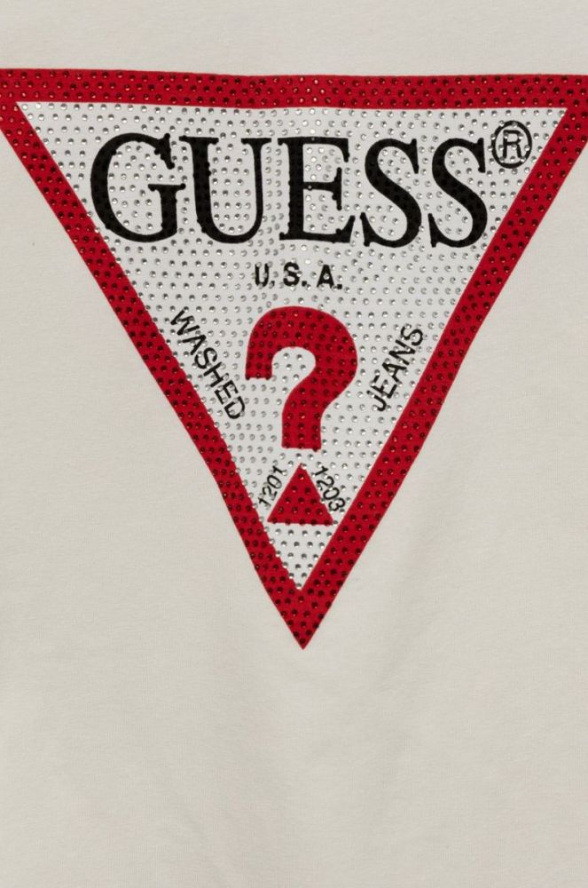 Дитячий лонгслів Guess колір білий (2603937) фото 3