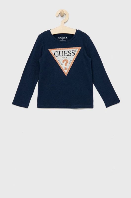 Дитячий лонгслів Guess колір синій (2603965)