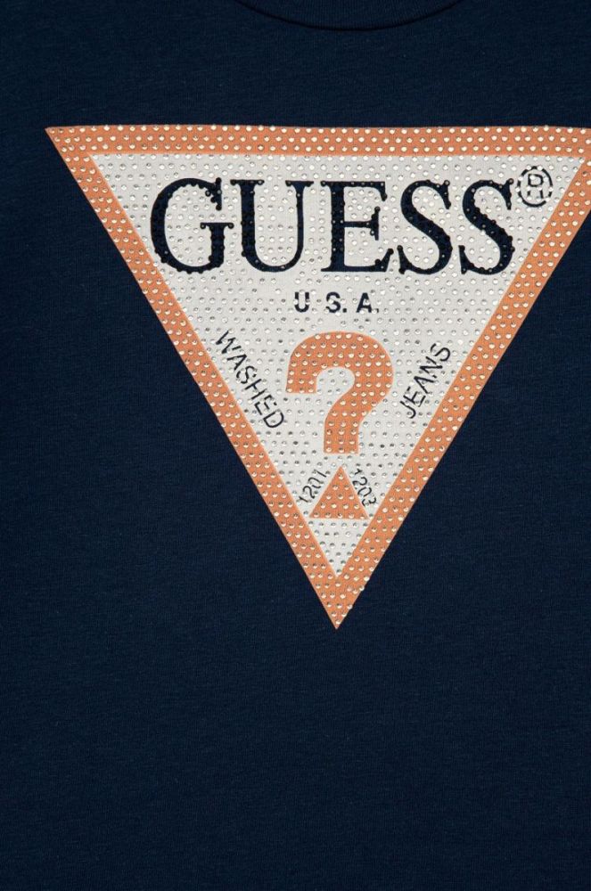 Дитячий лонгслів Guess колір синій (2603965) фото 3