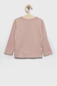 Дитячий бавовняний лонгслів United Colors of Benetton колір рожевий (2541301)