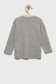 Дитячий бавовняний лонгслів United Colors of Benetton колір сірий (2522557)
