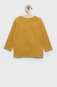 Дитячий бавовняний лонгслів United Colors of Benetton колір жовтий (2541350)