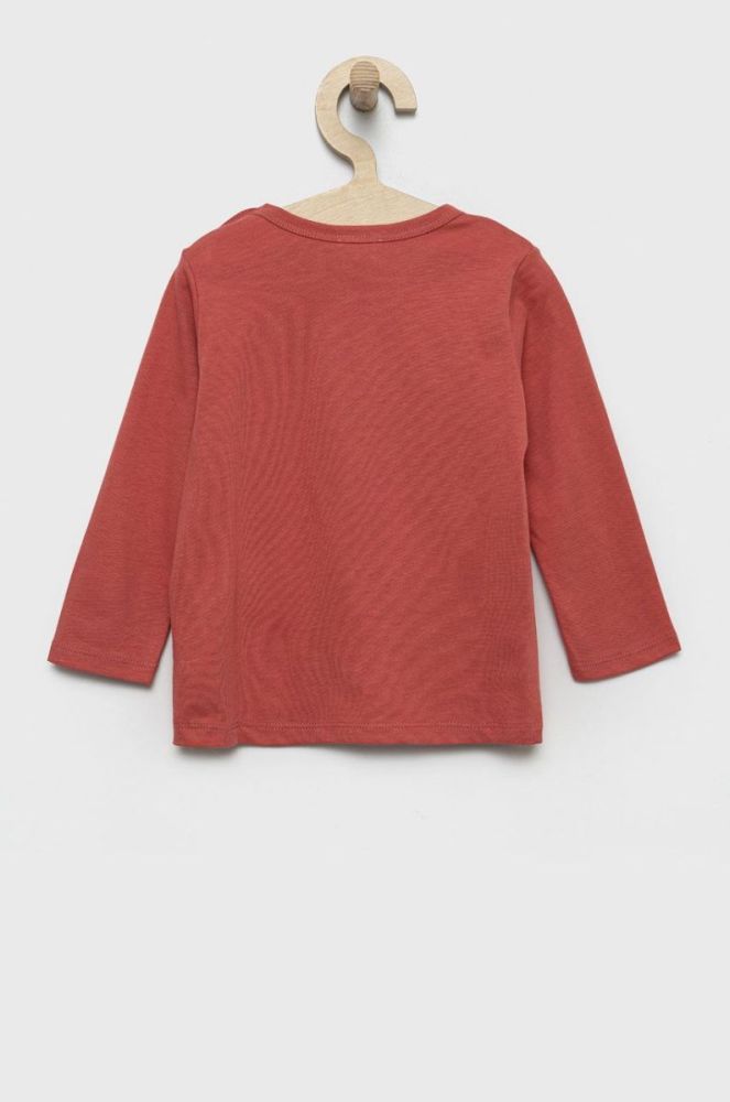 Дитячий бавовняний лонгслів United Colors of Benetton колір рожевий (2541345) фото 2