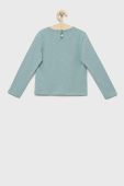 Дитячий бавовняний лонгслів United Colors of Benetton колір блакитний (2621051) Дитячий бавовняний лонгслів United Colors of Benetton колір блакитний (2621051)