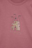Дитячий бавовняний лонгслів United Colors of Benetton колір рожевий (2621055)