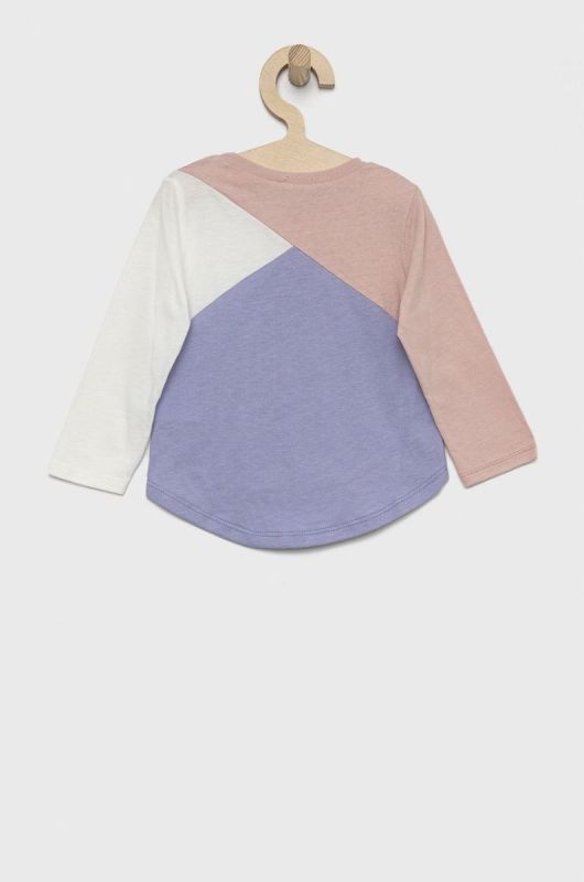 Дитячий бавовняний лонгслів United Colors of Benetton колір рожевий (2680741) фото 2