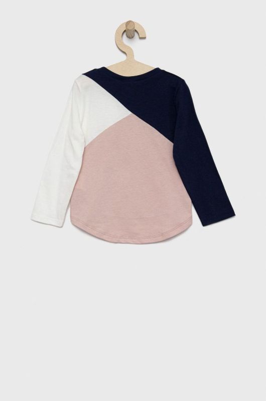 Дитячий бавовняний лонгслів United Colors of Benetton колір синій (2680752) фото 2