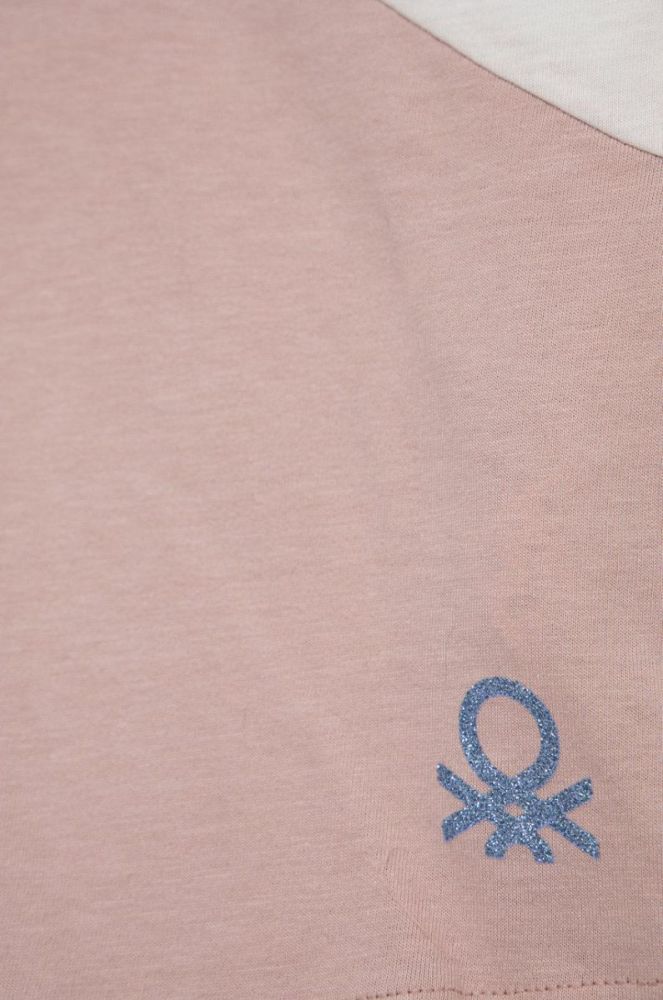 Дитячий бавовняний лонгслів United Colors of Benetton колір синій (2680752) фото 3
