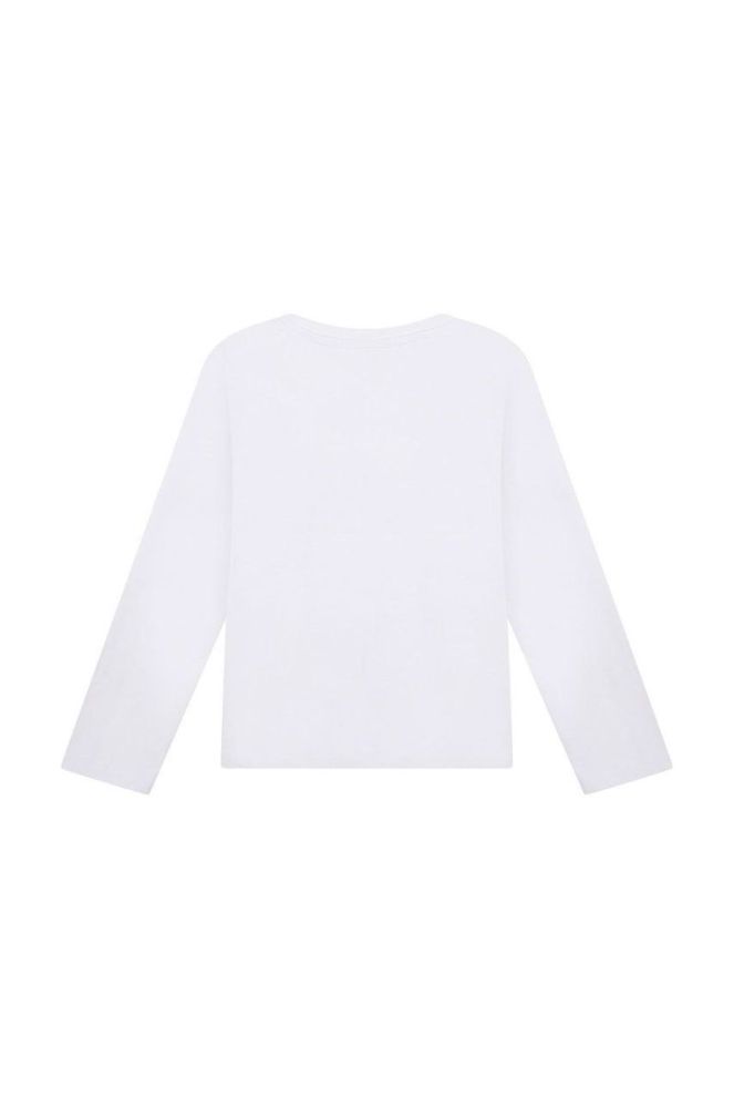 Дитячий бавовняний лонгслів Michael Kors колір білий (2616561) фото 2