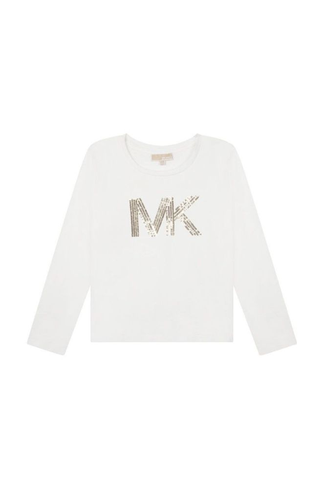 Дитячий бавовняний лонгслів Michael Kors колір білий (2612160) фото 2