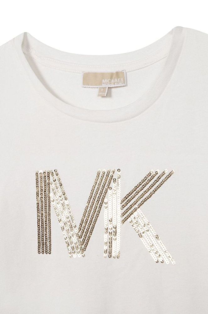 Дитячий бавовняний лонгслів Michael Kors колір білий (2612160) фото 4