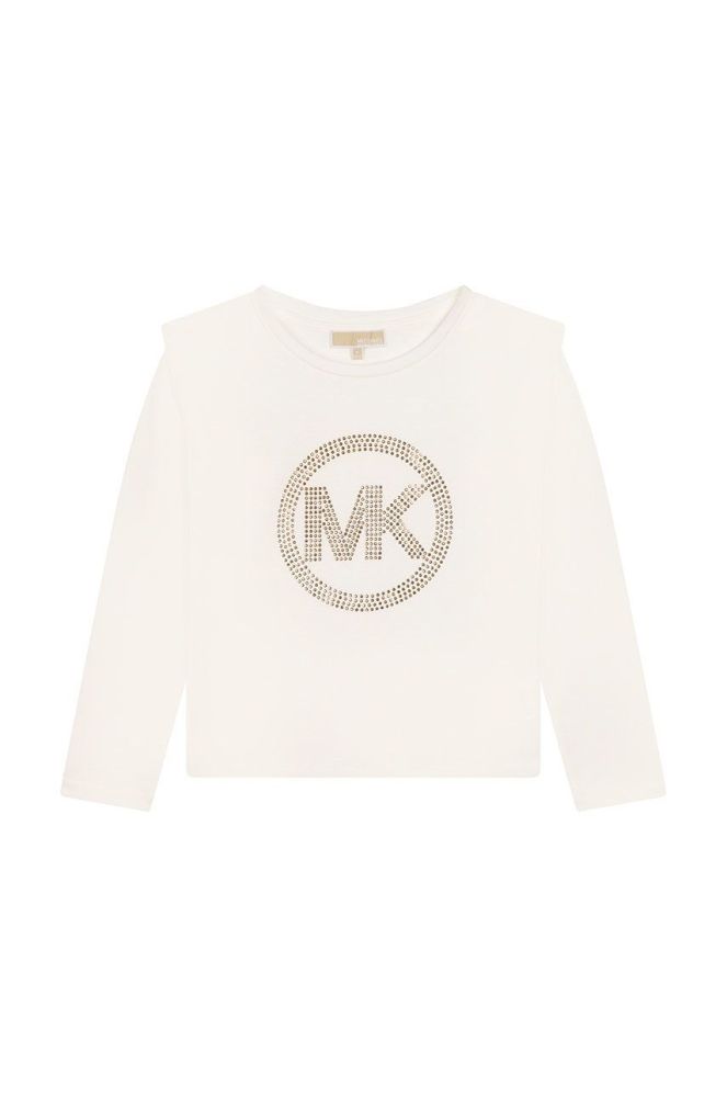 Дитячий бавовняний лонгслів Michael Kors колір білий (2616567)