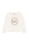 Дитячий бавовняний лонгслів Michael Kors колір білий (2616567)