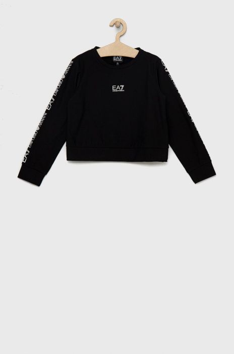 Дитяча кофта EA7 Emporio Armani колір чорний