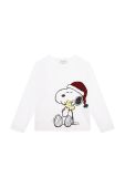 Дитячий бавовняний лонгслів Marc Jacobs X The Peanuts колір білий (2741701)