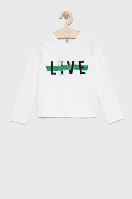 Дитячий лонгслів Birba&Trybeyond колір білий (2697508) Дитячий лонгслів Birba&Trybeyond колір білий (2697508)