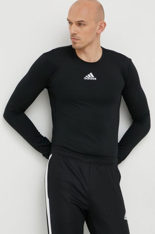Лонгслів для тренувань adidas Performance колір чорний однотонний фото 2