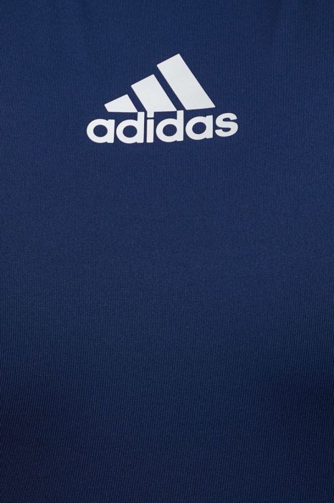 Лонгслів для тренувань adidas Performance колір синій однотонний фото 5