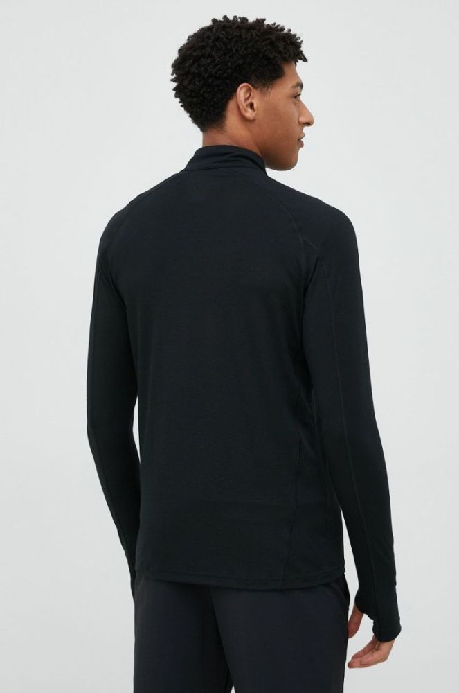 Лонгслів до бігу Reebok Quarter-zip колір чорний однотонний фото 3