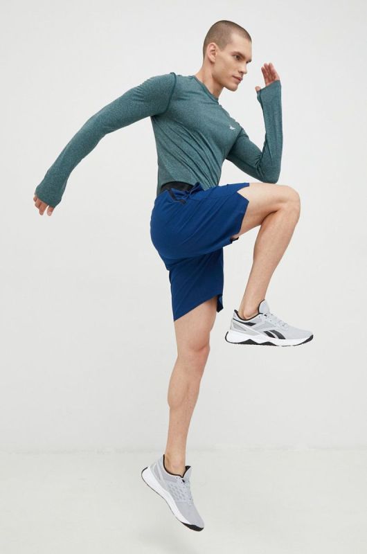 Лонгслів для тренувань Reebok United By Fitness Speed Myoknit колір зелений однотонний фото 2