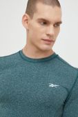 Лонгслів для тренувань Reebok United By Fitness Speed Myoknit колір зелений однотонний