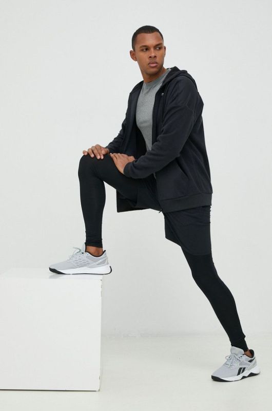 Лонгслів для тренувань Reebok United By Fitness MyoKnit колір сірий візерунок фото 2