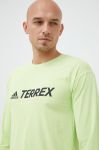 Спортивний лонгслів adidas TERREX Trail колір зелений з принтом Спортивний лонгслів adidas TERREX Trail колір зелений з принтом