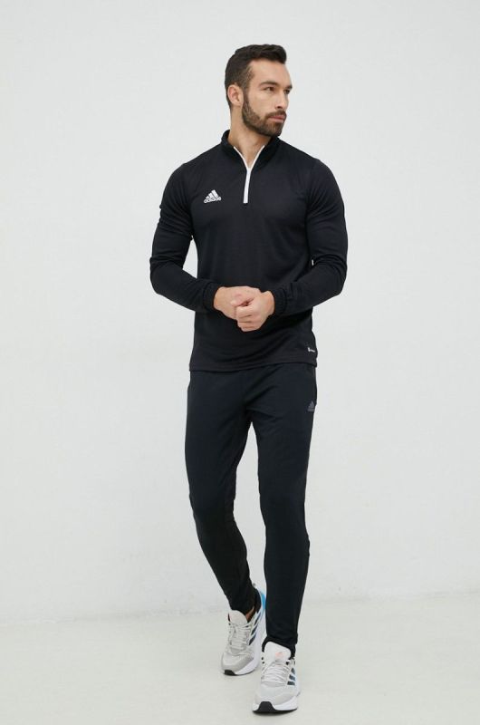 Лонгслів для тренувань adidas Performance Entrada 22 колір чорний однотонний фото 2