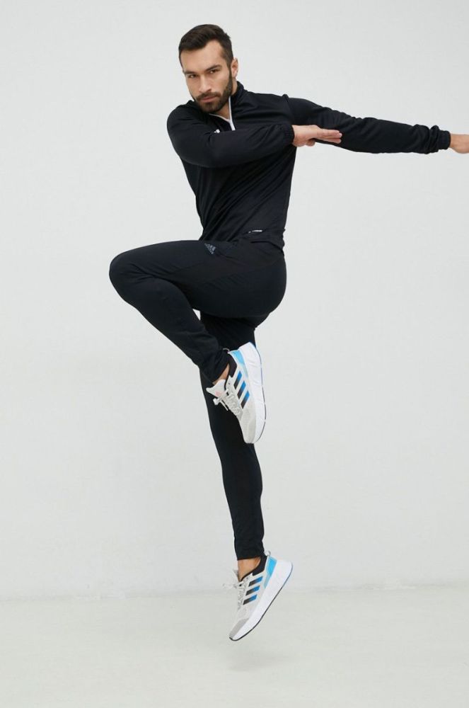 Лонгслів для тренувань adidas Performance Entrada 22 колір чорний однотонний фото 4