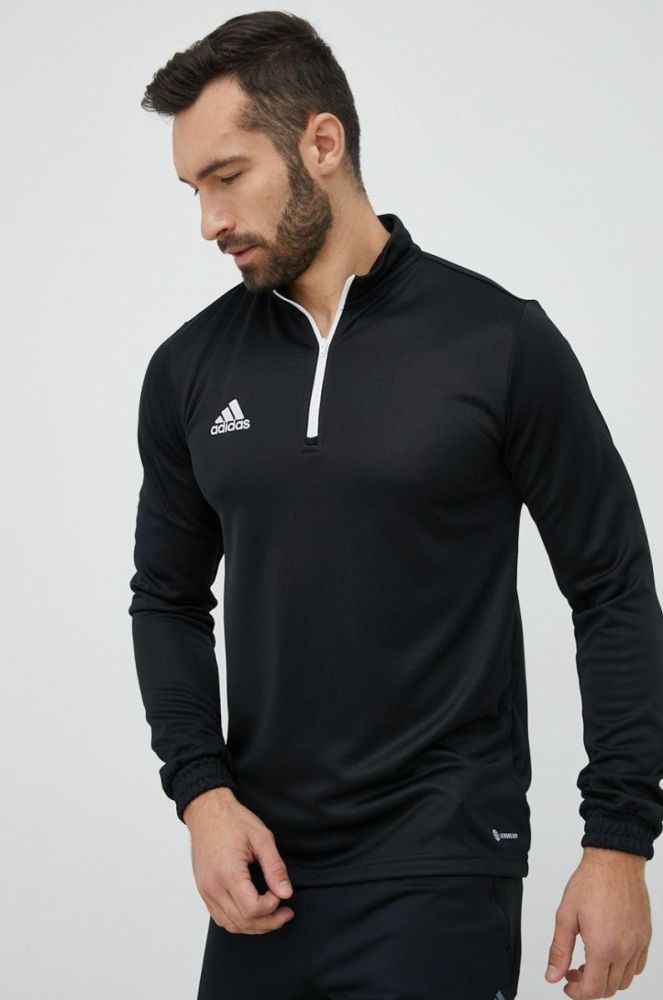 Лонгслів для тренувань adidas Performance Entrada 22 колір чорний однотонний фото 5