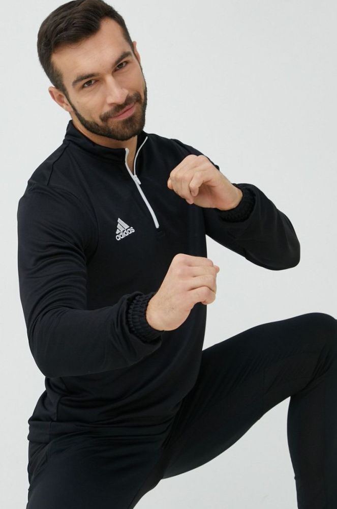 Лонгслів для тренувань adidas Performance Entrada 22 колір чорний однотонний фото 6
