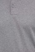 Бавовняний лонгслів BOSS колір сірий однотонний (3423420)